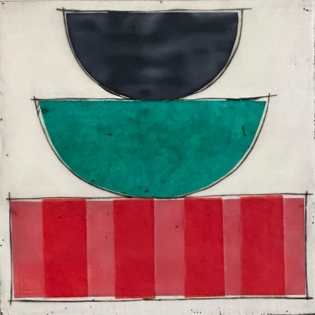 Large Encaustic Installation by Gina Cochran - "Hello and Welcome!" - 25 Panels For Sale - Image 4 of 18