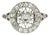 Early 20th Century Edwardian Platinum Hand-Fabricated 21 Old Mine Cut Diamond Disc Ring, Size 5 For Sale