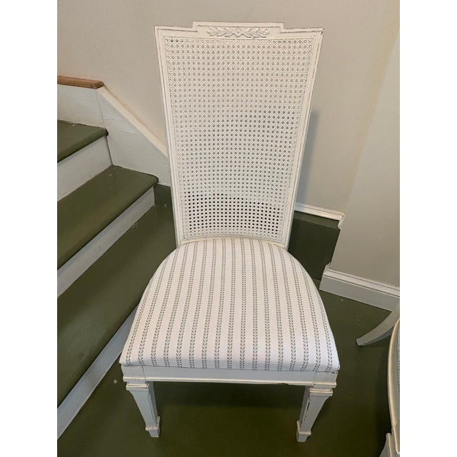 Authentic Vintage Louis XVI Cane-Back Dining Chairs by Flair Inc. For Hibriten – Pair For Sale - Image 4 of 10