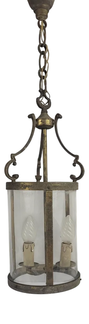 Louis XVI Style Brass Lantern, 1930s