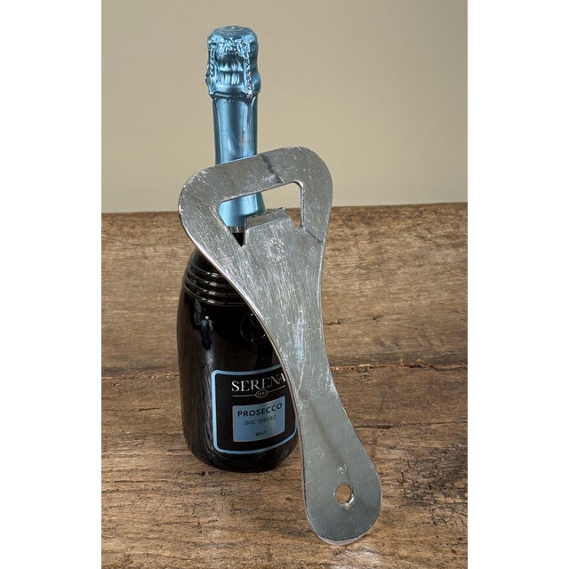 Vintage c.1970's Oversized Stainless Steel Bottle Opener For Sale In Providence - Image 6 of 6