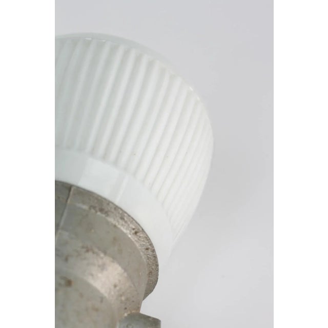 Vintage German Industrial Opaline Sconce For Sale - Image 6 of 9