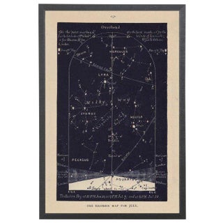 Navy Eastern Star Map in Black Shadowbox 12 1/8x 17 1/8 For Sale
