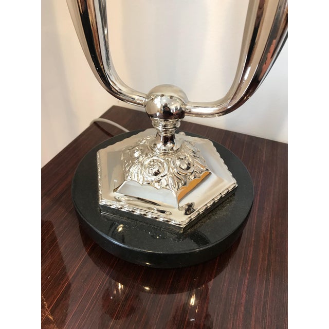 French Art Deco Floral Table Lamp For Sale - Image 10 of 12