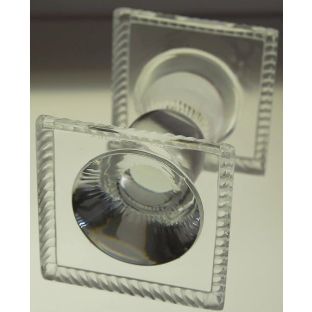 Lalique Crystal Candlesticks, France, 1970s, Set of 2 For Sale - Image 6 of 11