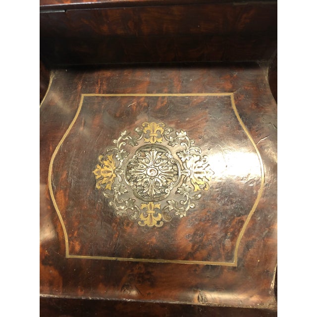 Wood Late 18th Century Antique Burlwood Inlaid Basket For Sale - Image 7 of 11