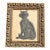 1970’s Original Vintage “Tony” Black Cat Pastel Drawing Ornate Frame For Sale