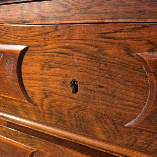 Wood Antique Chest of Drawers with Four Drawers For Sale - Image 7 of 18