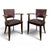 Bridge Chairs in Oak and Burgundy Imitation Leather, 1940s, Set of 2 For Sale - Image 8 of 8