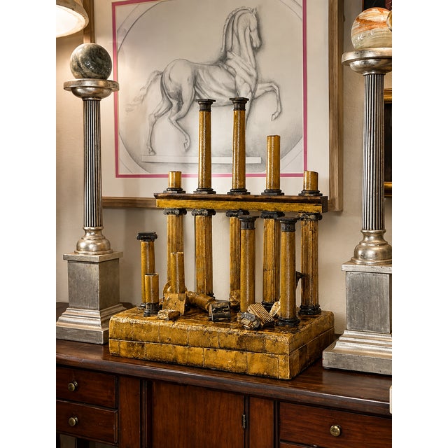 Grand Tour Grand Tour Architectural Capriccio of Classical Ruins Executed in the Italian Neoclassical Manner For Sale - Image 3 of 17