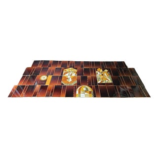 Glazed Ceramic Tiles by Roger Capron, 1970, Set of 112 For Sale