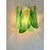 Pair of Contemporary Modern Sanded Green Light and Dark “Rondini” Murano Wall Sconces For Sale - Image 6 of 6