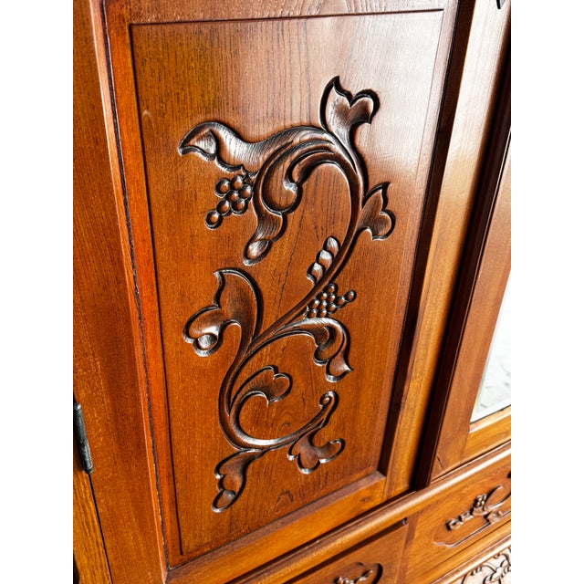 1990s Antique-Like Chinese Teak Armoire For Sale - Image 13 of 13