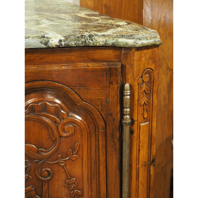 18th Century 18th Century French Corner Cabinet With Musical Trophy Decor, Provence, France For Sale - Image 5 of 18