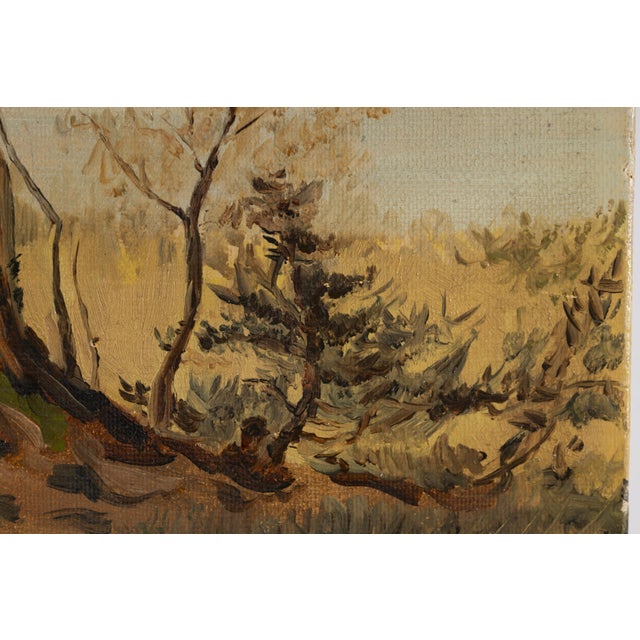 D. Klein, Solitary Tree by the Lakeside in Autumn Field, Oil Painting For Sale - Image 7 of 16