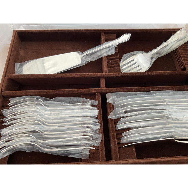 Metal New 1980s Flatware Fish Set 26 Pieces Du Barry For Sale - Image 7 of 15