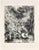 Etching on Montval paper, realized between 1927 and 1930. Table 67 from "Les Fables de La Fontaine", published in 1952 in...