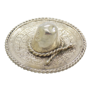Vintage Mexican Handmade Genuine Sterling Silver 925 Traditional Sombrero Hat