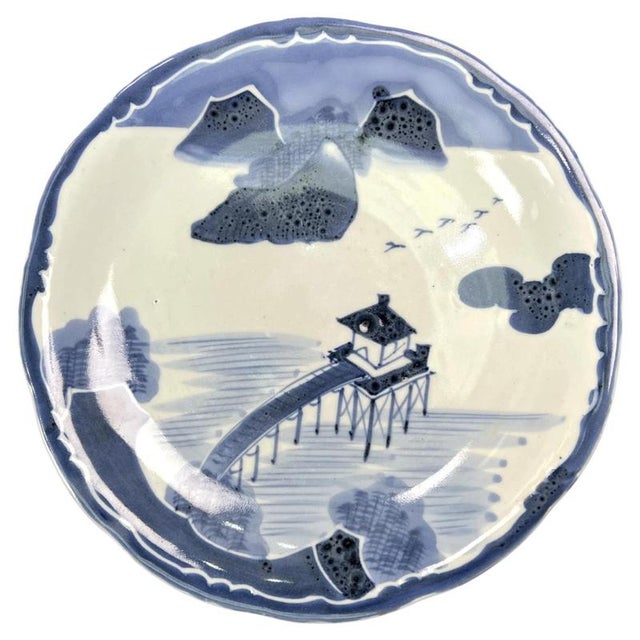 Blue Antique Japanese Edo Arita Cobalt Porcelain Dish, 1750s For Sale - Image 8 of 8