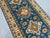 Art Deco Blue and Beige Kazak-Style Wool Runner Rug, Natural Dyes, 2'8" X 9'9" For Sale - Image 3 of 14
