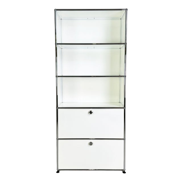 White Cabinet with Shelves from USM Haller For Sale