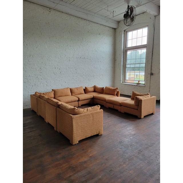 1970s Parsons Style Modular Sectional Sofa, 10 Pc For Sale In Raleigh - Image 6 of 12