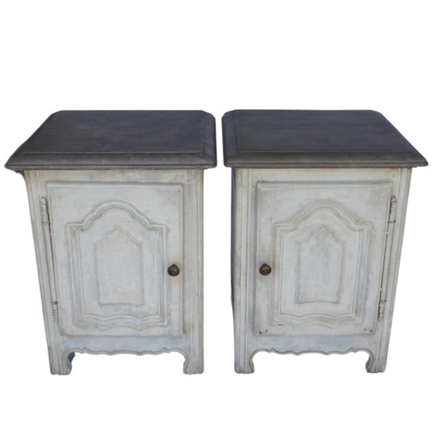 French Provincial Handmade Oak Nightstands For Sale - Image 4 of 14