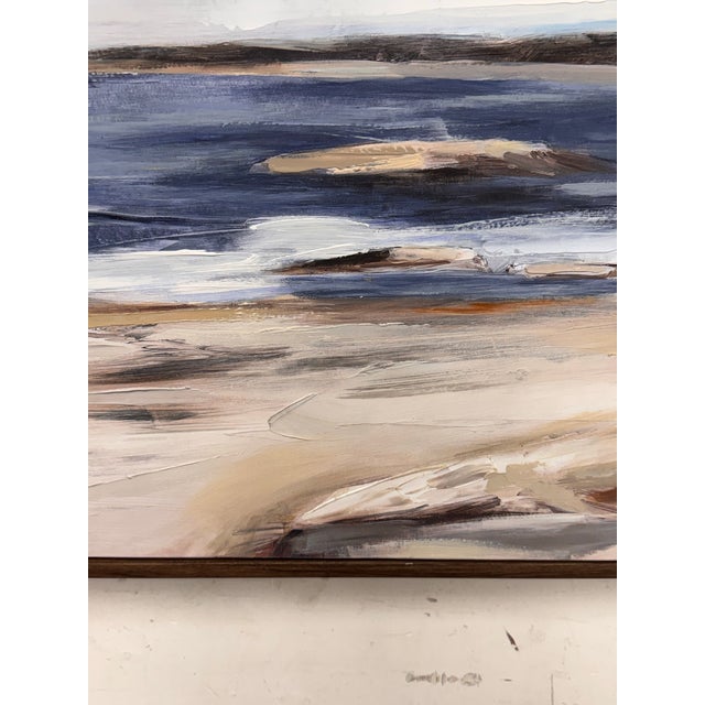 Brodsky Abstract Coastal Seascape on Canvas, Framed For Sale - Image 9 of 12