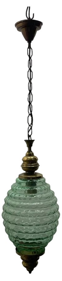 Green Murano Chandelier, Classic Blown Glass Ceiling Light, Hand Blown Venetian Chandelier