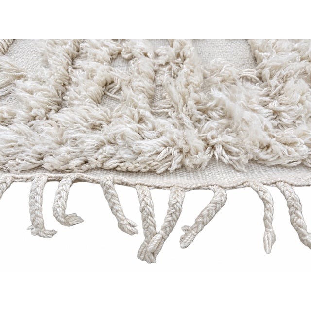 Rh Cabila Wool Rug – 9' × 12' Ivory | 87% Wool & 13% Cotton | Hand-Knotted High-Low Construction For Sale - Image 11 of 18