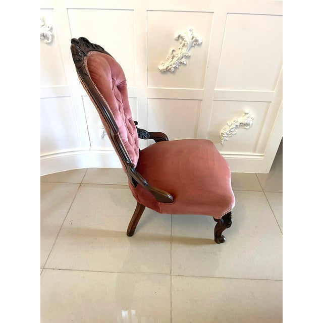 Victorian Carved Walnut 3 Piece Suite, 1860s, Set of 3 For Sale - Image 14 of 18