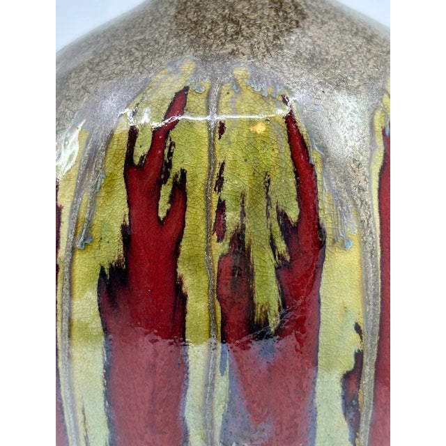 Mid Century Glasser Pottery on Deep Red Glaze Vase For Sale In San Francisco - Image 6 of 9