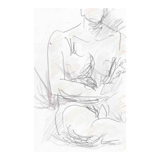 1997 James Bone Male Nude Double Sided Drawing For Sale