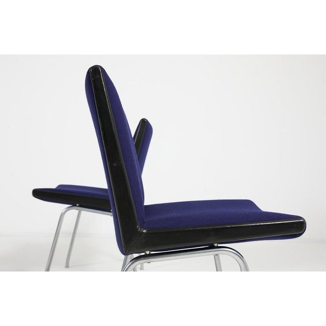 Metal Vintage Airport Chairs by Hans J. Wegner, Set of 4 For Sale - Image 7 of 11