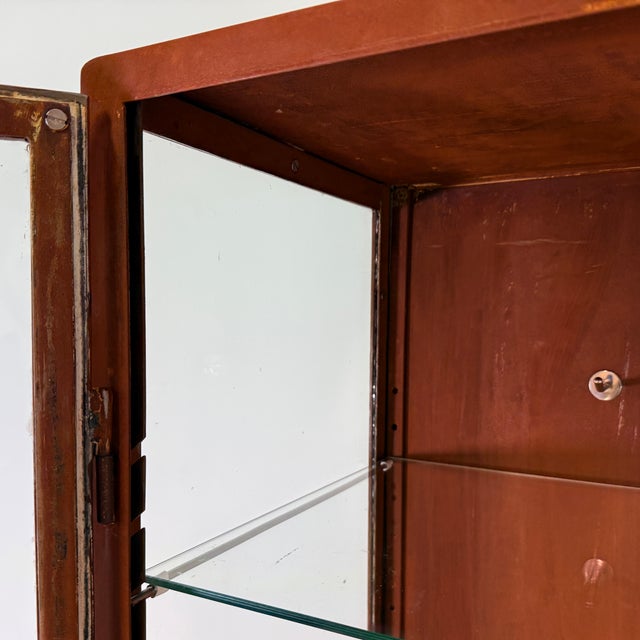 Vintage Mancave Doctors Display Case with Rust Treatment, 1966 For Sale - Image 14 of 18