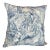 Blue Marbled Throw Pillow Cover For Sale