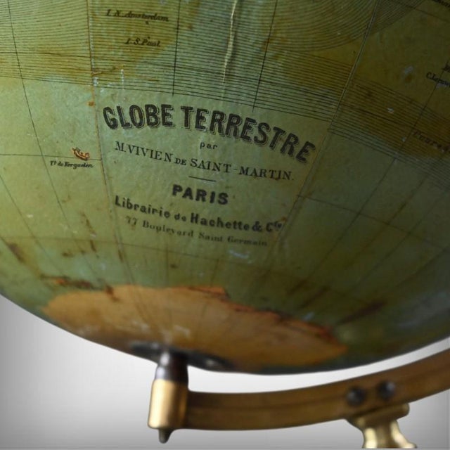Terrestrial Globe from Hachette, 1870s, in Good conditions. Designed before 1890