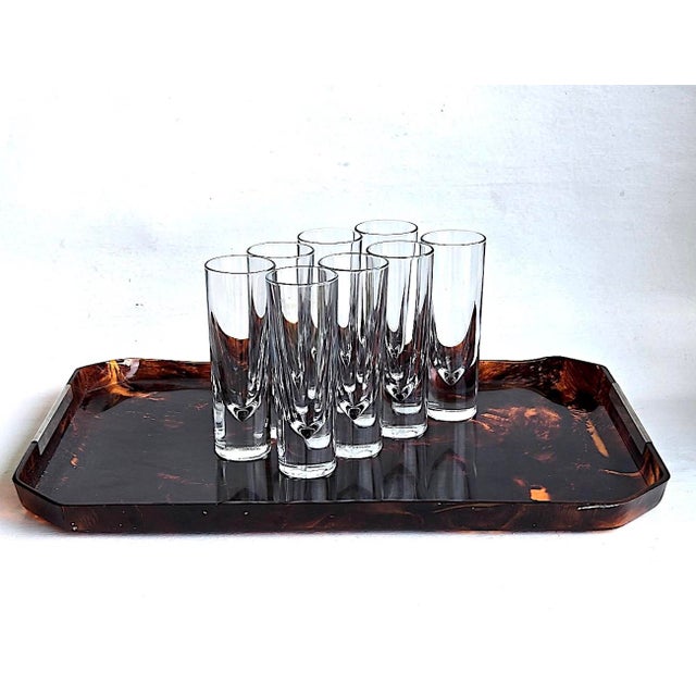 !980s Carlo Moretti Bullet Highball Glasses, Set of 8 For Sale In Miami - Image 6 of 14
