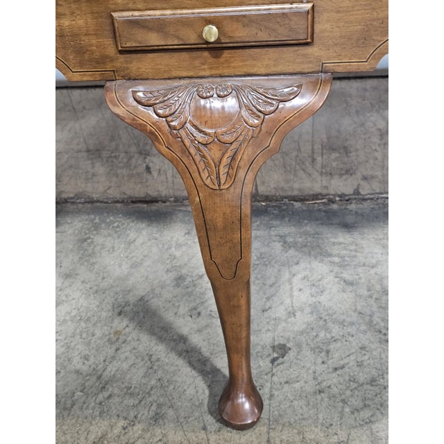 Baker Furniture Company Late 20th Century Baker Stately Homes Collection Burl Walnut Sideboard Huntboard For Sale - Image 4 of 10