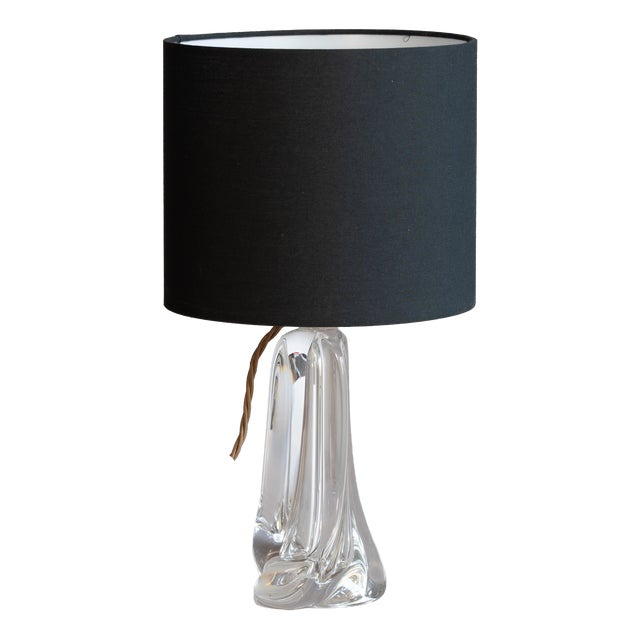 Mid-Century Clear Glass Table Lamp, 1960s For Sale