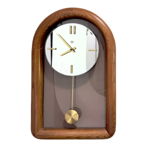 Classic 1970s Elgin Pendulum Wall Clock With Quartz Movements, Made in Japan