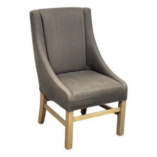 Restoration Hardware Nailhead Fabric Armchair For Sale