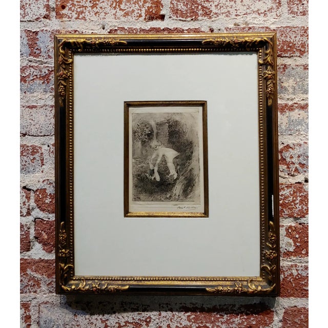 Armand Berton - Mother & Child - Original Etching -C1900s For Sale - Image 9 of 9