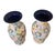 2000 - 2009 Pair of Hand-Painted Dutch Floral Vases For Sale - Image 5 of 10