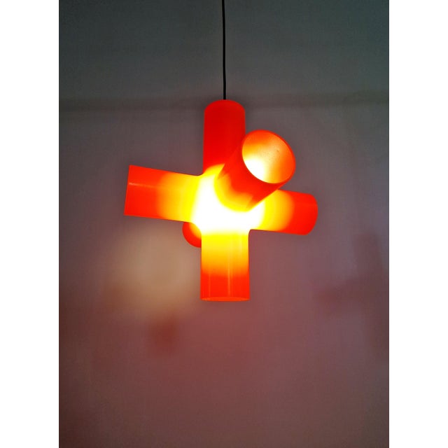 Crosslight Orange Pendant Light by Jan Melis & Ben Oostrum, 2000s For Sale - Image 6 of 16