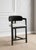 Conan Modern Curved Wood Counter Chair in Black and White Boucle For Sale In Los Angeles - Image 6 of 6