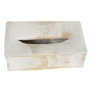 Ceramic Tissue Box in White by Project123A For Sale