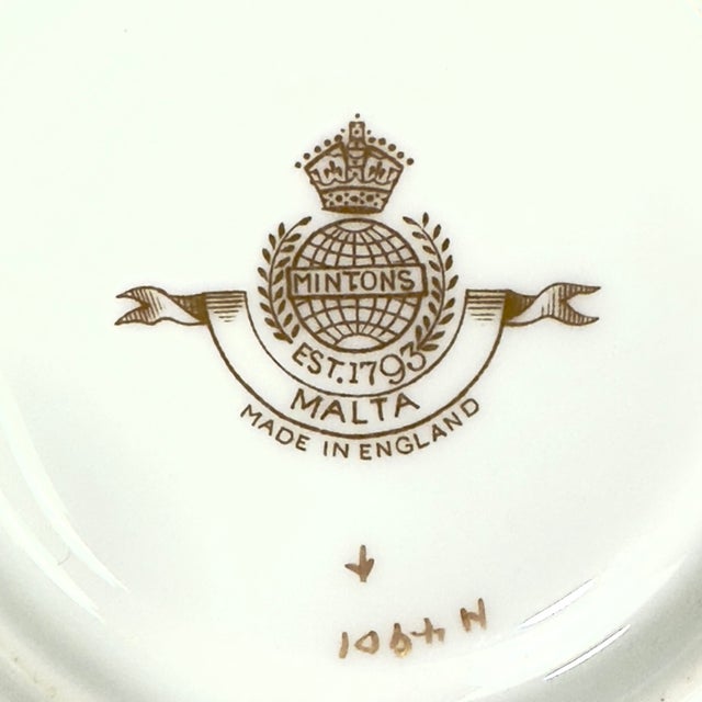 Ceramic Gold-Embellished Vintage Porcelain Wall Plate Curation - Group of 7 For Sale - Image 7 of 18