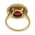 Late 19th Century Victorian 5.00 Carat Garnet Diamond 18k Yellow Gold Cluster Ring, Size 4.75 For Sale In Los Angeles - Image 6 of 6