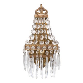 Chrystal Wall Lights, France, 1958, Set of 2 For Sale